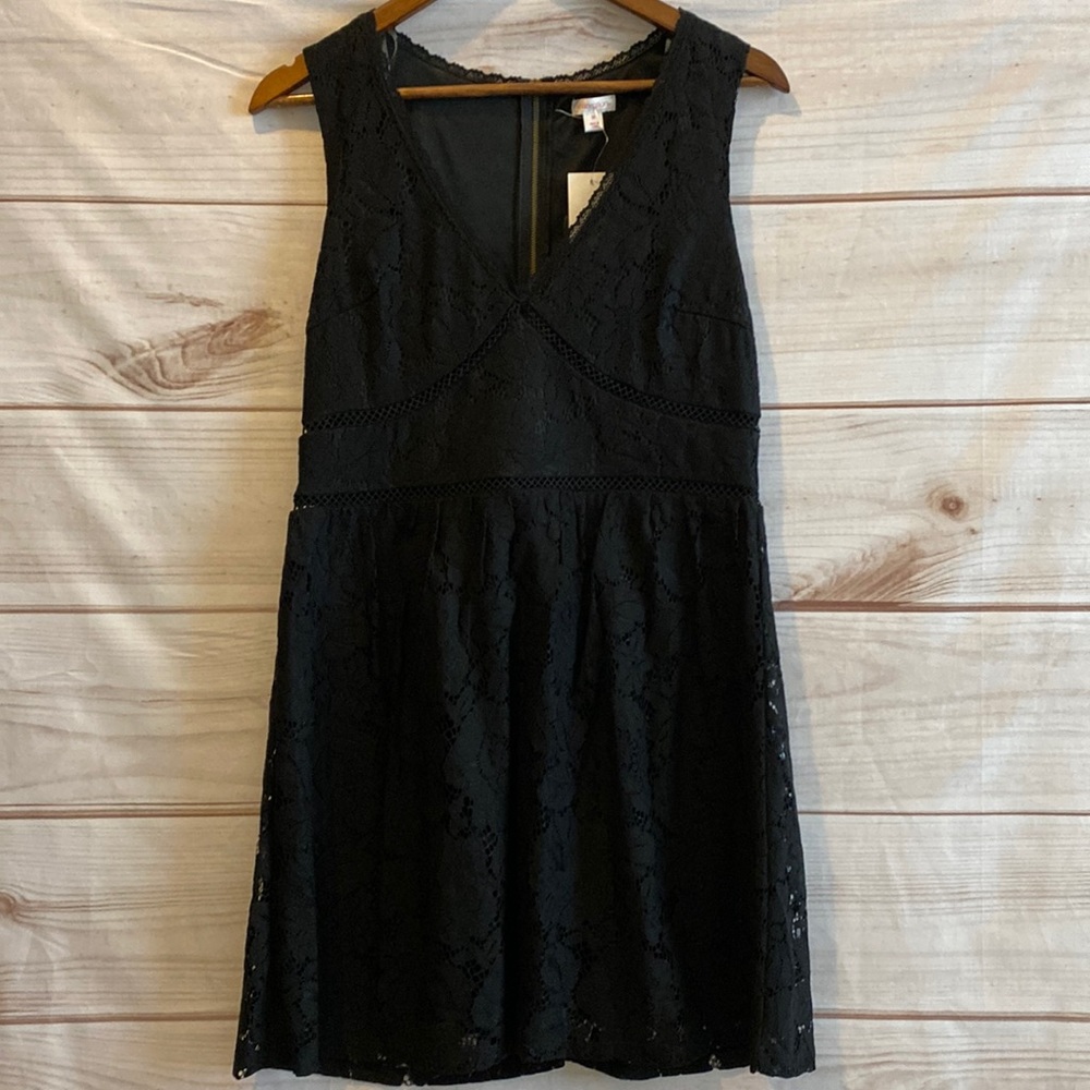 Lightweight black lace overlay dress